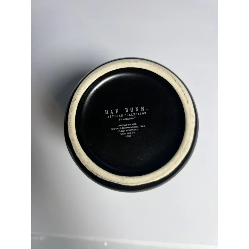 NEW Rae Dunn Black Granola Canister Jar Kitchen Food Storage